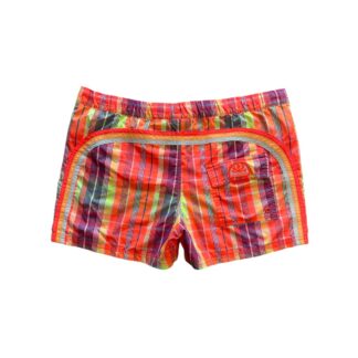Costume Sundek Uomo L Arancione fluo multicolore quadri Sintetico Pantaloncini Shorts Bagno