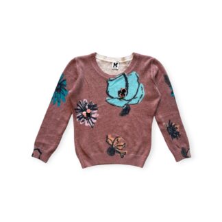 Maglione Missoni Donna 42 IT – M Fantasia fiori rosa turchese Lana e Angora Pullover