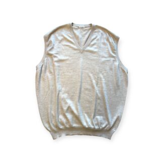 Maglione smanicato Gran Sasso Uomo 56 IT – XXL Beige Lana Vergine Pullover Gilet