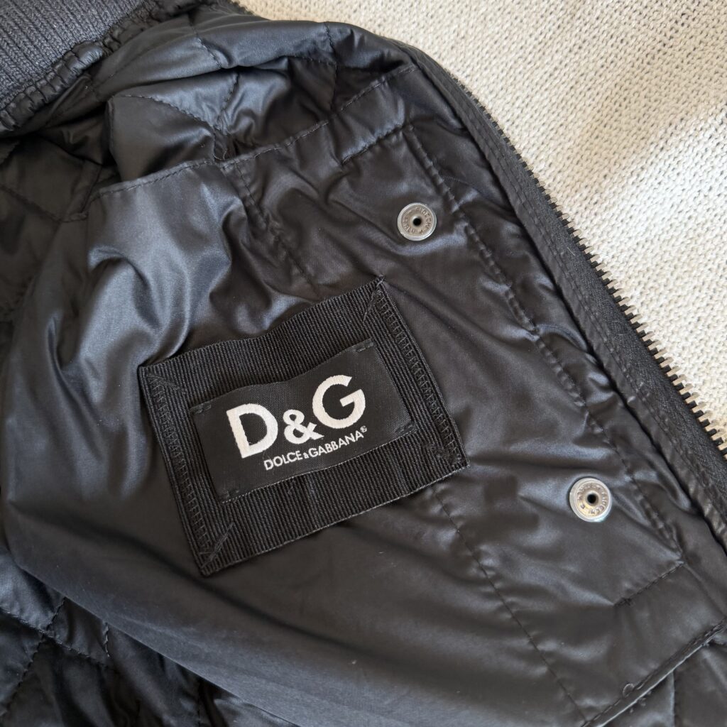 Bomber Smanicato Dolce & Gabbana Uomo M Nero Sintetico e Lana giubbotto gilet trapuntato