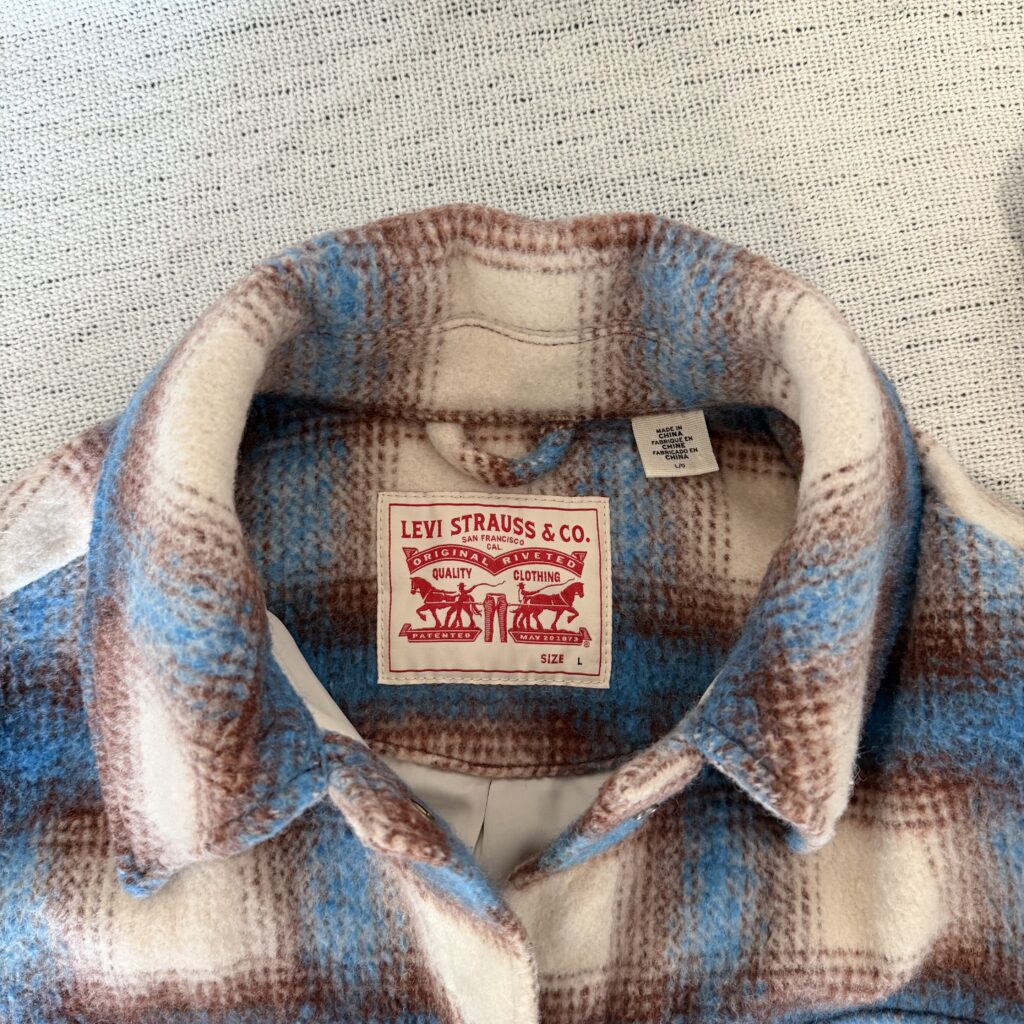Cappotto Lungo Levis Uomo L Quadri tartan Azzurro Marrone Bianco misto Lana giubbotto