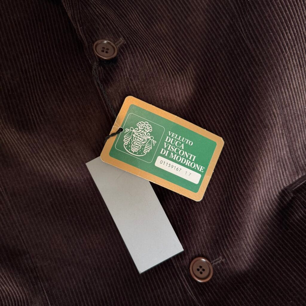 Giacca made in Italy NUOVO con Cartellino Uomo 52 IT – L Marrone Velluto a coste cotone manica lunga