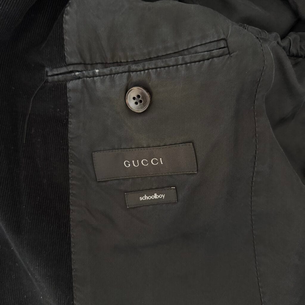 Giacca GUCCI Uomo 46 IT – S Nero Velluto a Coste pesante manica lunga