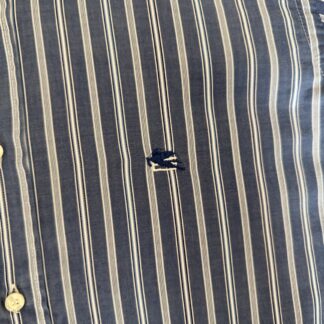 Camicia Etro Uomo S Righe Blu Bianco Cotone Manica lunga