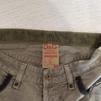 Jeans vita bassa Dolce & Gabbana Uomo 48 IT – 42 FR ( 42 cm ) M Beige Cachi Denim Cotone