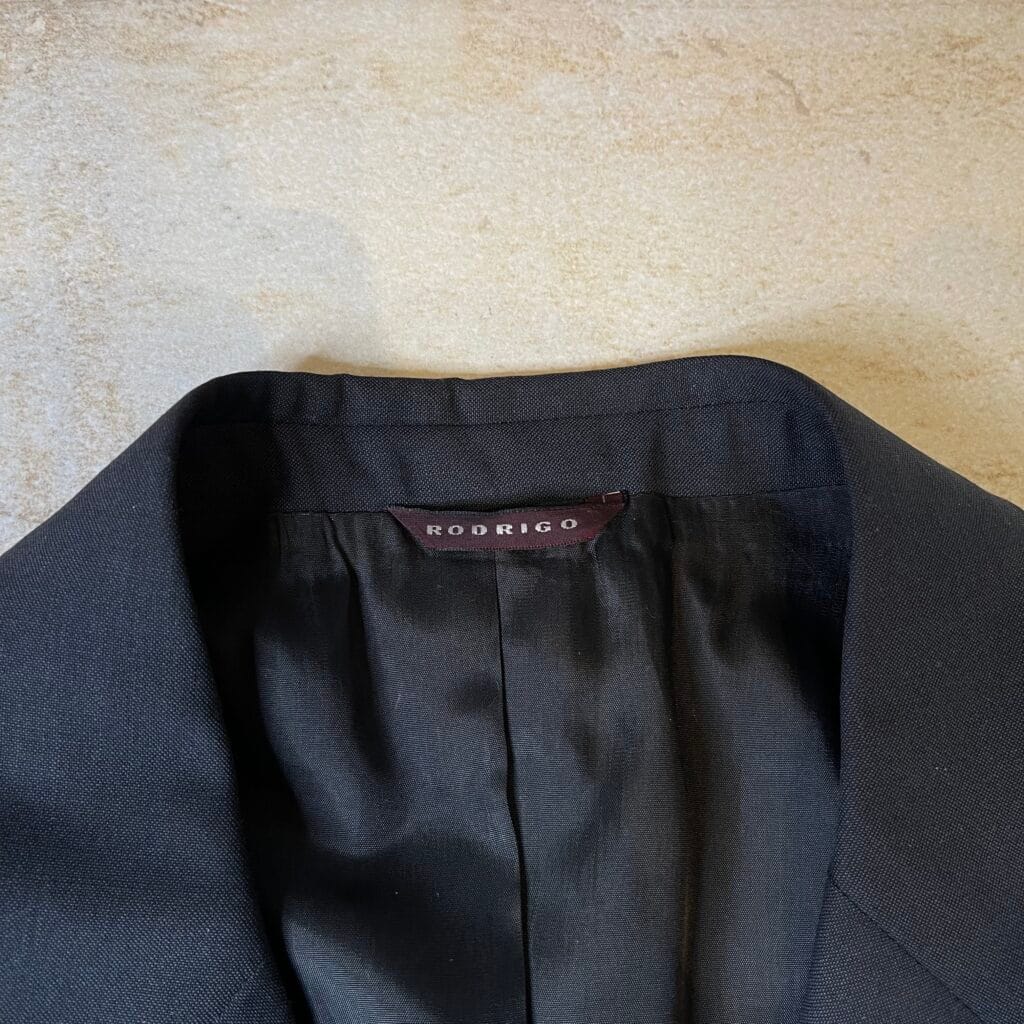Completo Rodrigo NUOVO con cartellino Uomo 54 XL Nero Antracite Lana Raso Giacca Pantaloni