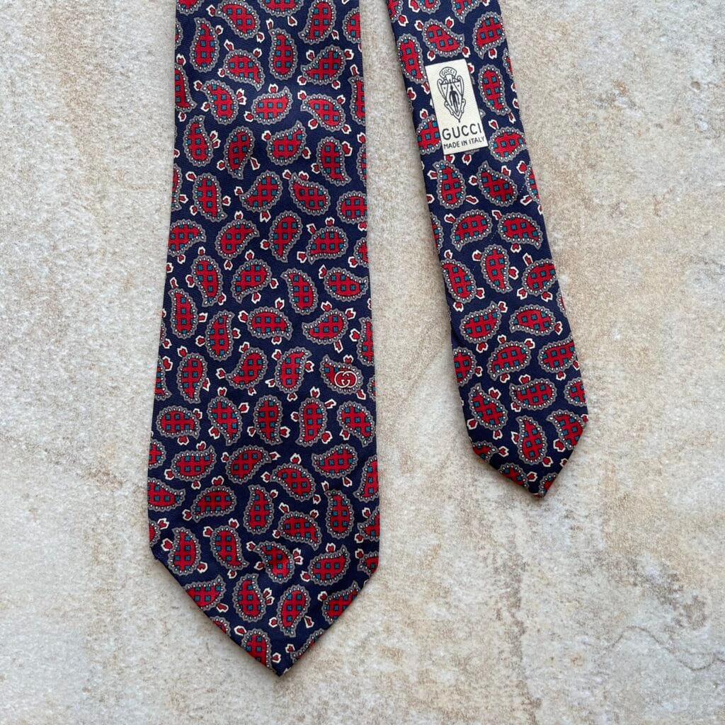 Gucci Cravatta Blu Rosso