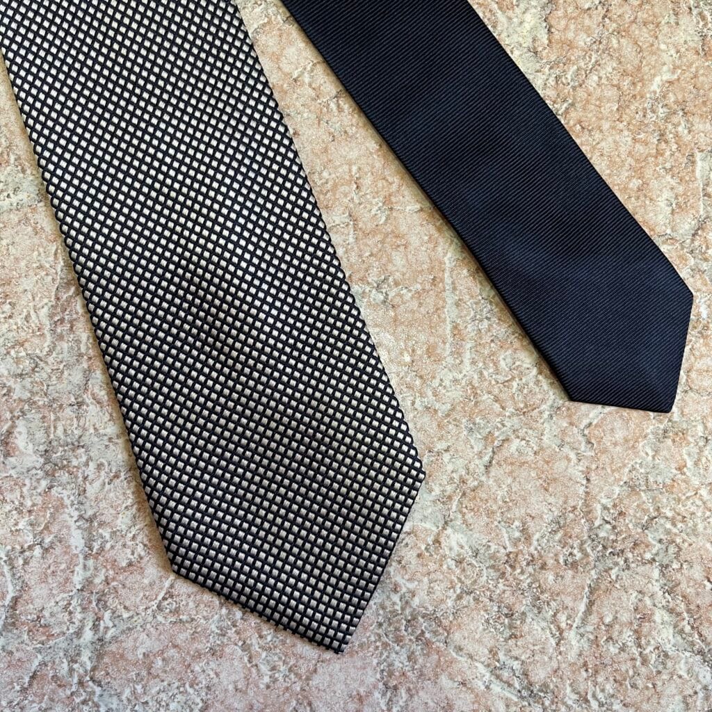 Zegna Cravatta Blu Argento