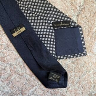 Zegna Cravatta Blu Argento