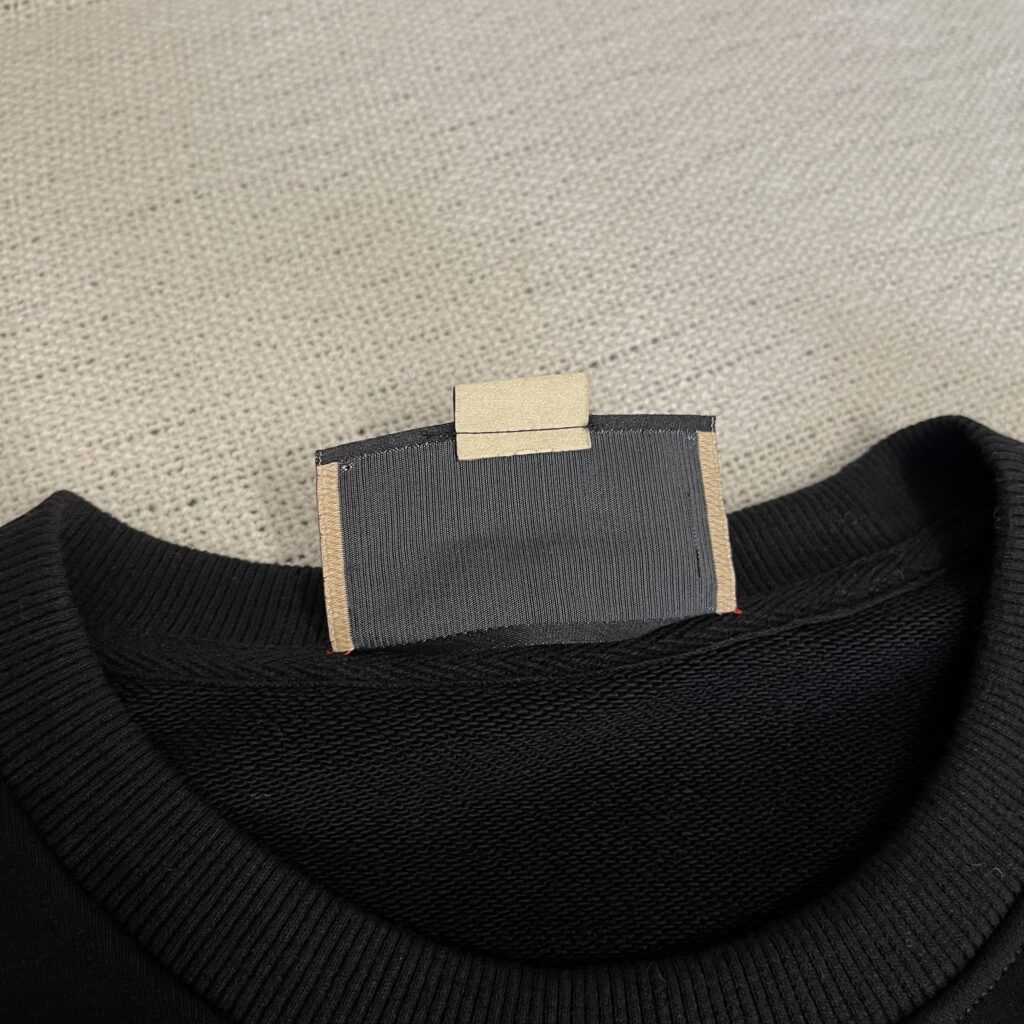 Felpa Gucci Uomo S Nero con logo frontale 100_ Cotone