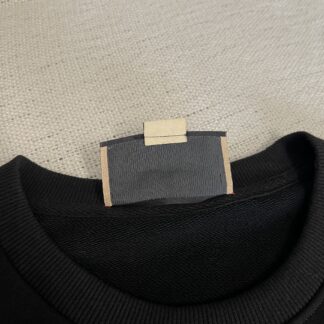 Felpa Gucci Uomo S Nero con logo frontale 100_ Cotone