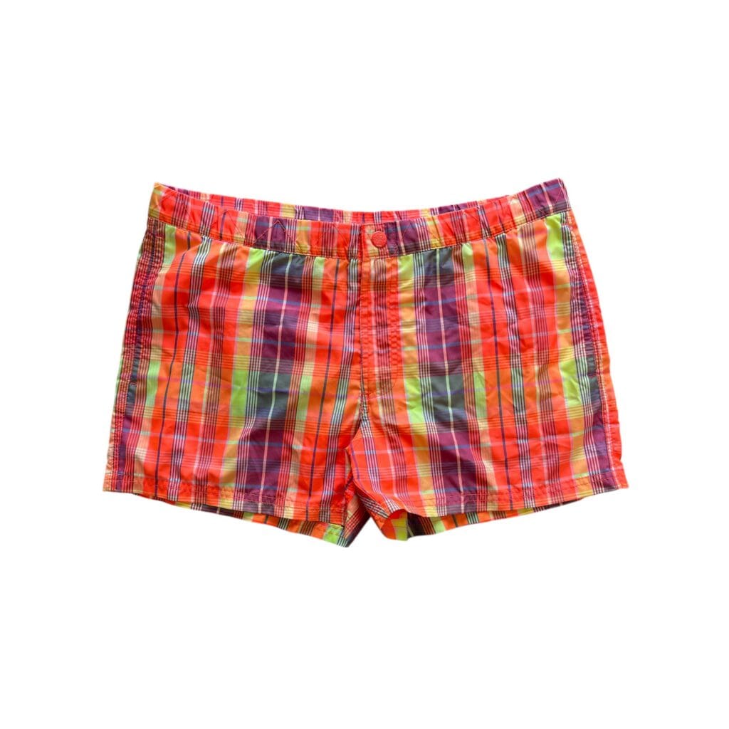 Costume Sundek Uomo L Arancione fluo multicolore quadri Sintetico Pantaloncini Shorts Bagno