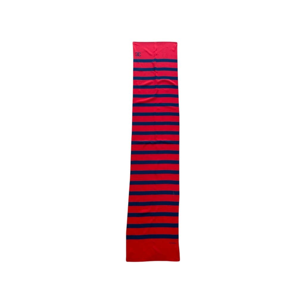 Chanel Foulard Righe Rosso Blu