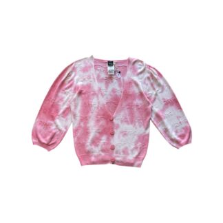 Cardigan Pinko NUOVO senza Cartellino Donna M Rosa Bianco acrilico Pullover Maglione
