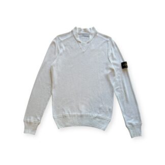 Pullover Stone Island Uomo L Bianco misto Cotone maglione leggero