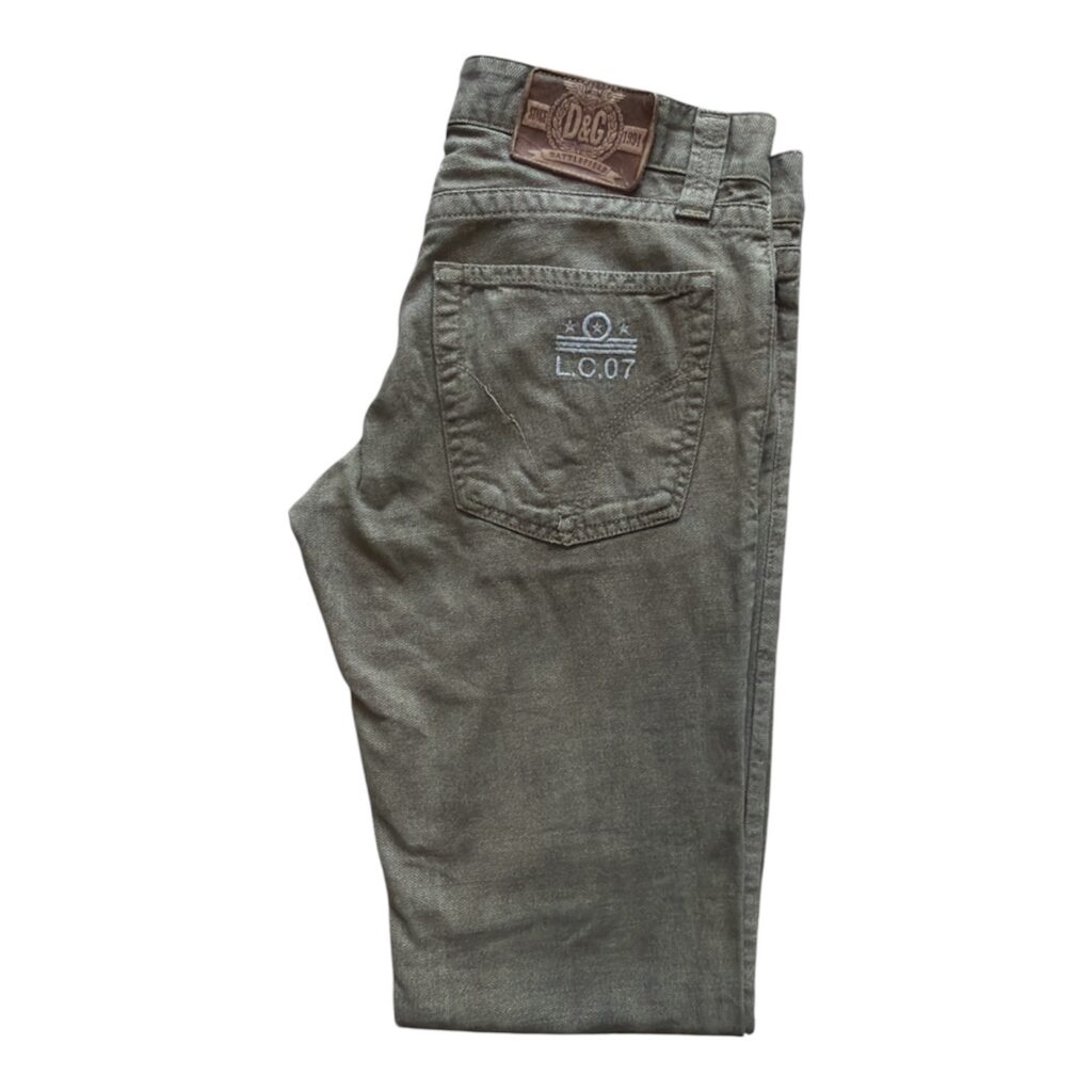 Jeans vita bassa Dolce & Gabbana Uomo 48 IT – 42 FR ( 42 cm ) M Beige Cachi Denim Cotone