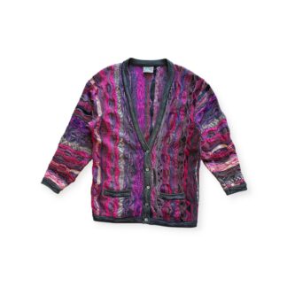Maglione Coogi Cardigan maglia spessa Uomo 52 IT – L Multicolore 3D Strick lana Pullover