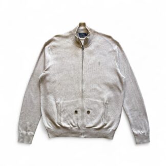 Maglione Polo Ralph Lauren Uomo XL Crema Panna Cotone cardigan Pullover collo alto