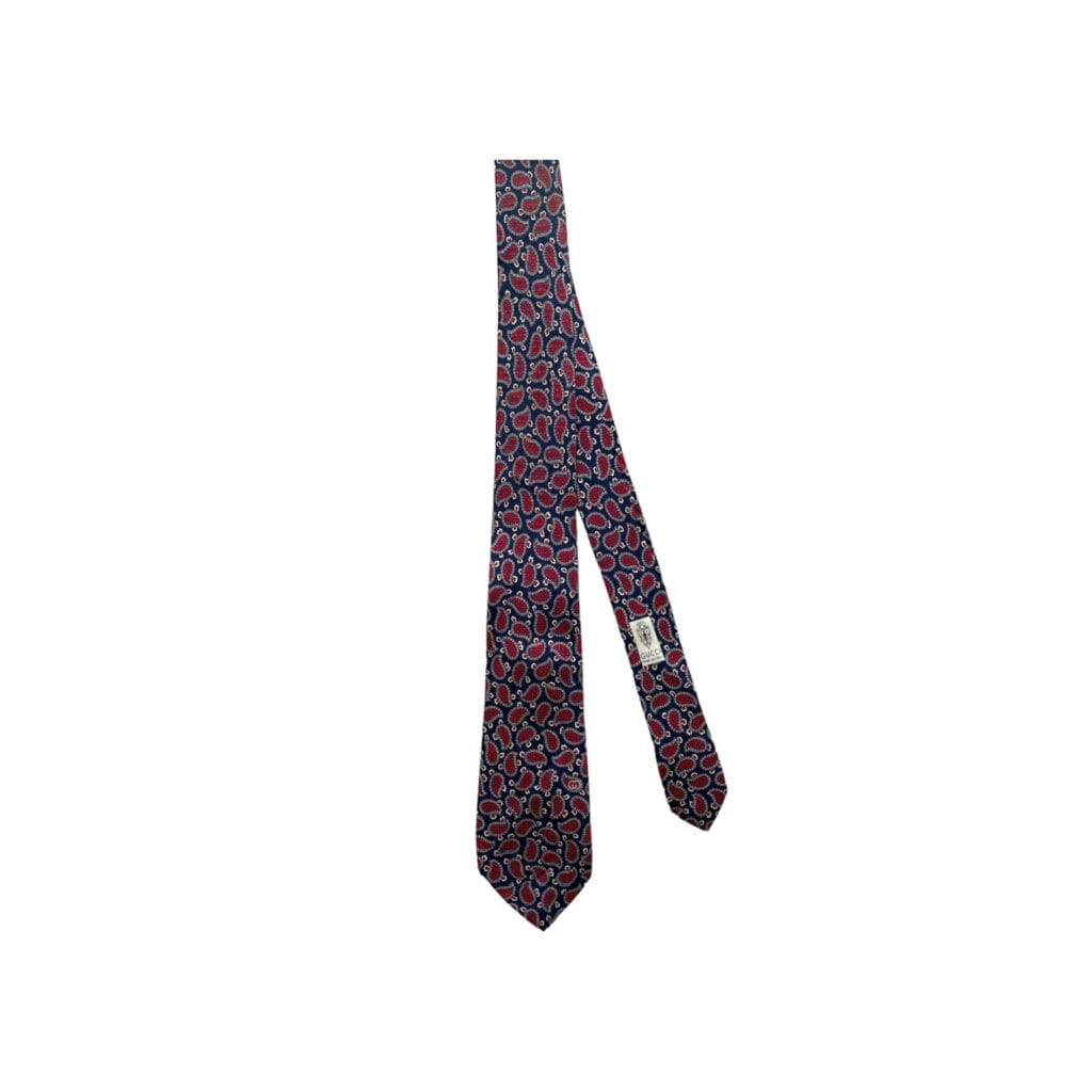 Gucci Cravatta Blu Rosso