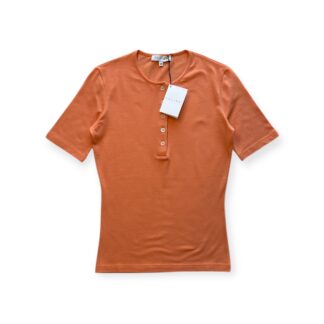 T-shirt Celine NUOVO Con Cartellino Donna 40 IT – S  M Arancione Cotone Maglietta manica corta