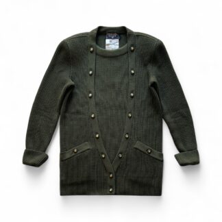 Maglione lungo Chanel Donna 46 IT – L Verde Lana Merino Pullover stile cardigan