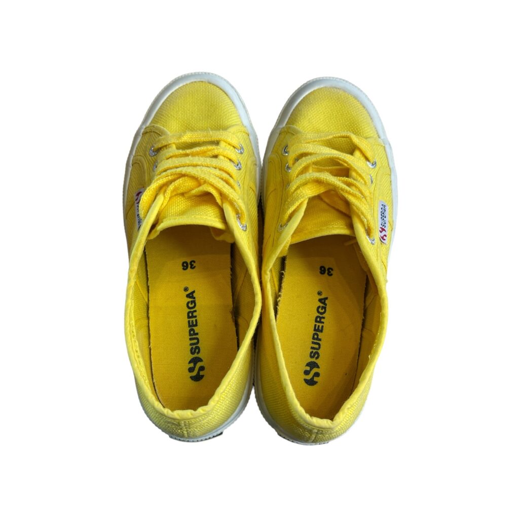 Scarpe Superga Donna NUOVO con scatola 36 EU – 6 US – 3 1-2 UK Giallo Tela Cotone Sneakers Tennis