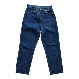 Jeans Baggy Levis Vintage Made in UK Donna 42 IT – 37 FR ( 37 cm ) M Blu lavaggio scuro Denim Cotone