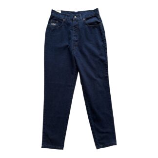 Jeans Baggy Vintage Wampum NUOVO con Cartellino Donna 44 IT – 38 FR ( 38 cm ) M Blu lavaggio scuro Denim Cotone