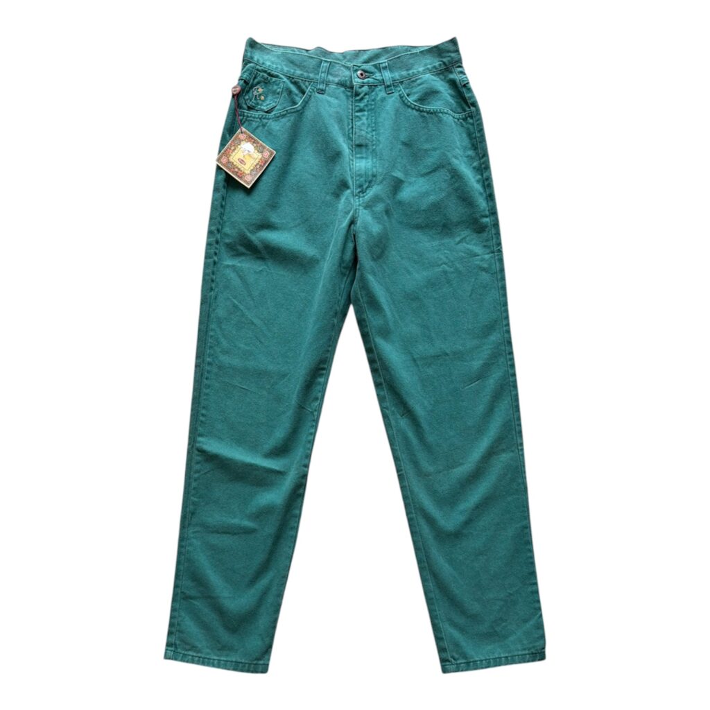 Jeans Vintage Mash NUOVO con Cartellino Donna 44 IT – 38 FR ( 38 cm ) M Verde Denim Cotone
