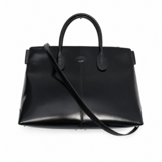 Borsa a mano o tracolla spalla Tod’s Nero lucido Pelle rigida modello classico