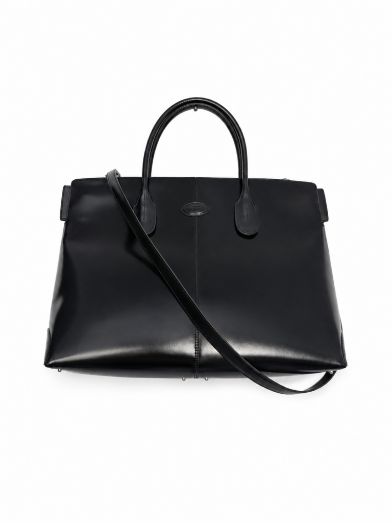 Borsa a mano o tracolla spalla Tod’s Nero lucido Pelle rigida modello classico