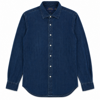 Camicia jeans Polo Ralph Lauren Uomo S Blu Denim Cotone Manica lunga
