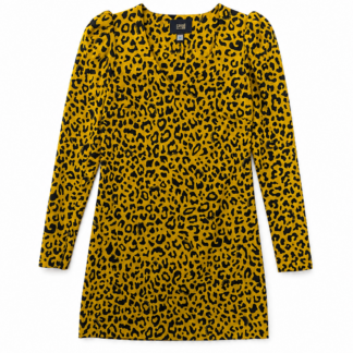 Vestito Roberto Cavalli Class Donna 44 IT – M fantasia animalier retro multicolore Cotone abito midi manica lunga