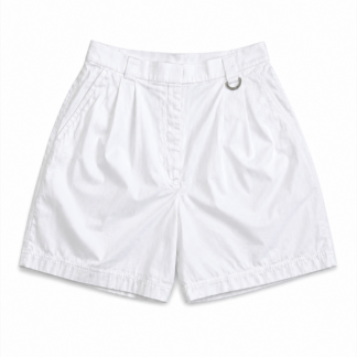 Shorts Balloon Christian Dior Donna 40 IT – 34 FR ( 34 cm ) S Bianco Cotone Pantaloncini vita alta