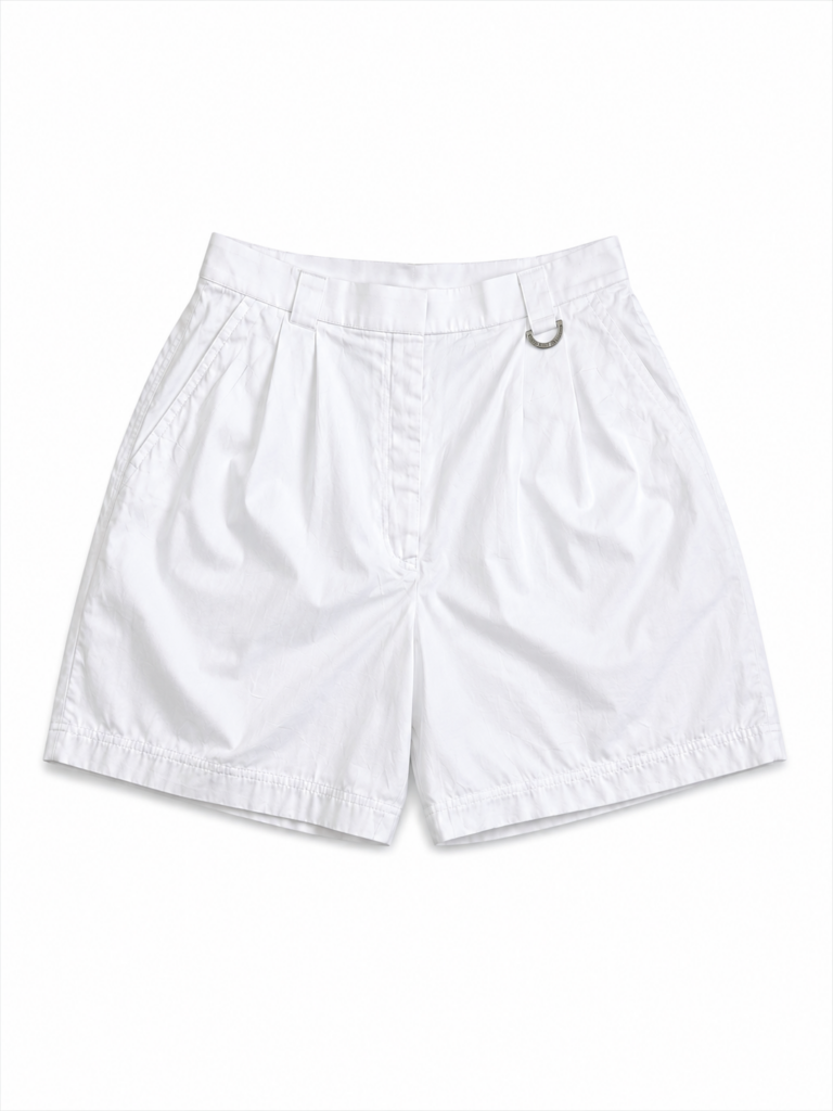 Shorts Balloon Christian Dior Donna 40 IT – 34 FR ( 34 cm ) S Bianco Cotone Pantaloncini vita alta