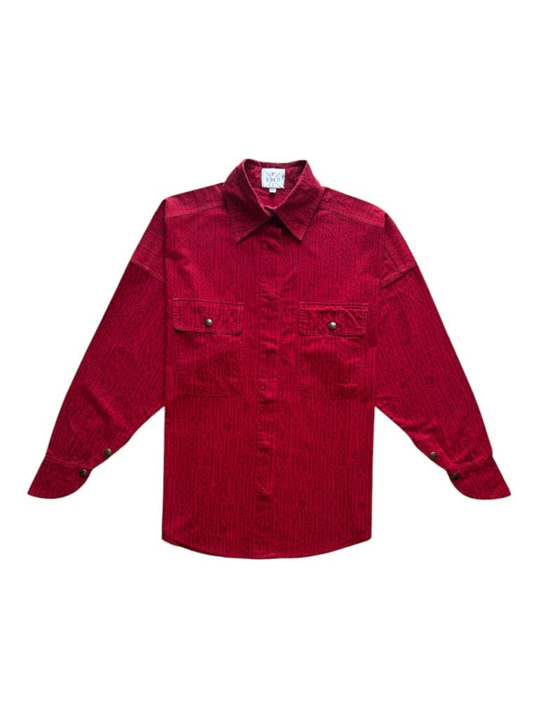 Camicia Fendi 42 IT – M Donna super oversize fantasia Rosso manica lunga