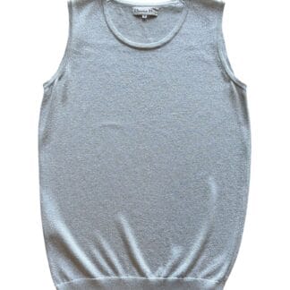 Canottiera Christian Dior Donna 42 IT – M Argentato Rayon Maglietta T-shirt