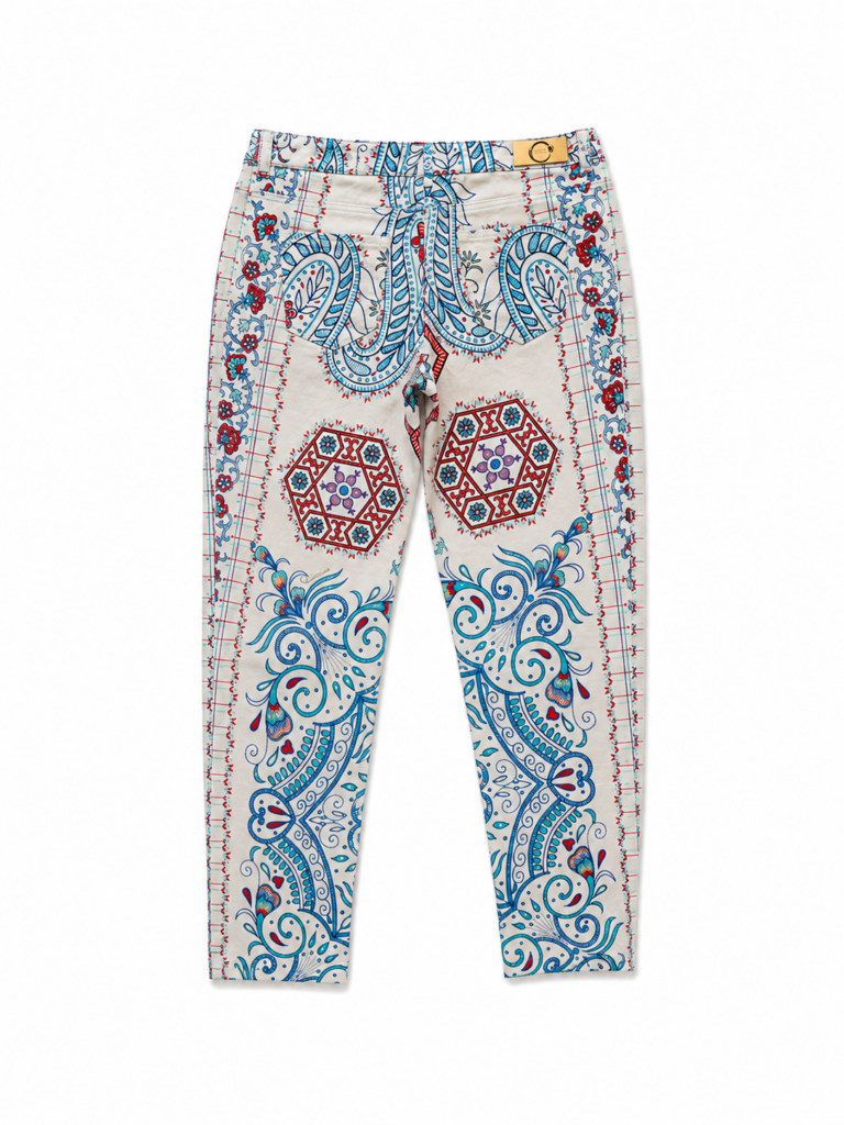 Pantaloni Roberto Cavalli Donna 46 IT – 41 FR ( 41 cm ) L fantasia Multicolore Cotone