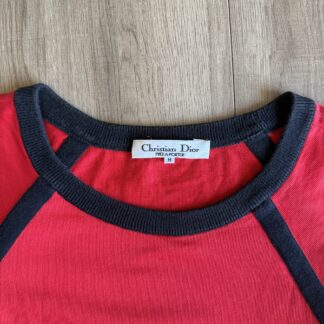 T-shirt Christian Dior Donna M Rosso Cotone manica corta Maglietta