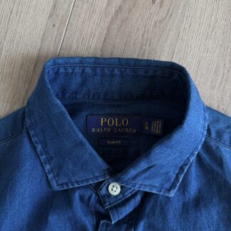 Camicia jeans Polo Ralph Lauren Uomo S Blu Denim Cotone Manica lunga