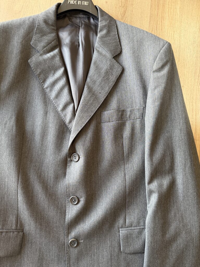 Giacca Aquascutum Uomo 48 IT – M Grigio Antracite Lana manica lunga