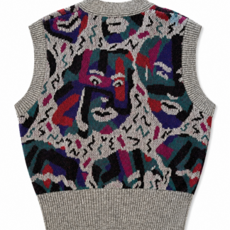 Gilet a maglia Missoni Donna M Fantasia Grigio Multicolore misto Lana Cotone Maglione pullover