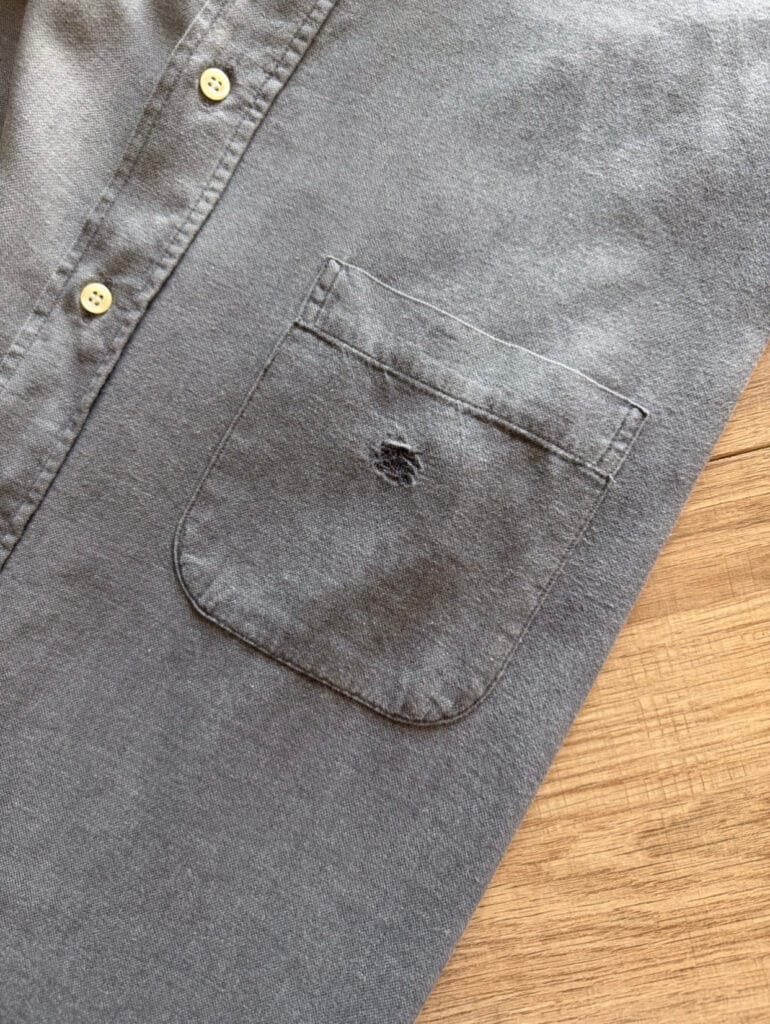 Camicia Burberry Uomo M comfort Grigio Cotone Manica lunga