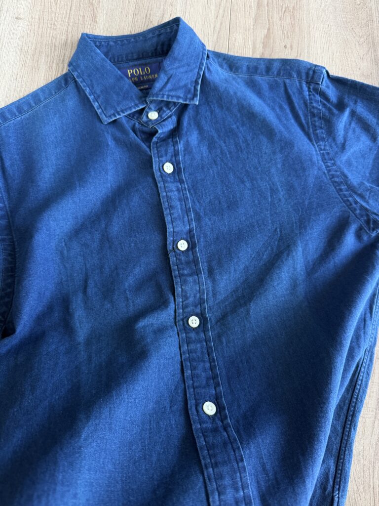 Camicia jeans Polo Ralph Lauren Uomo S Blu Denim Cotone Manica lunga