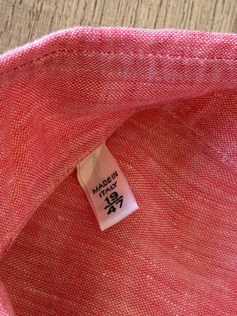 Camicia Oriali Uomo XXL Rosa 100% Lino manica lunga