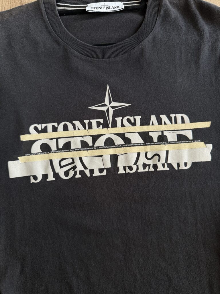 Tshirt Stone Island Uomo M Cotone Nero con stampa manica corta maglietta