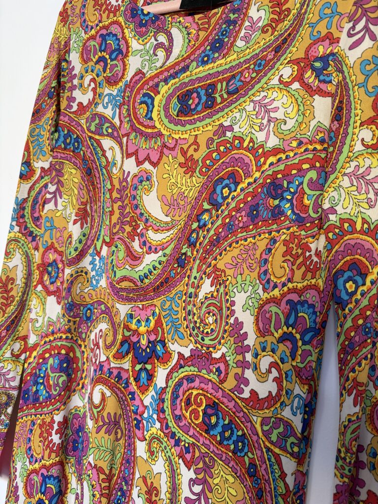 Vestito Dolce & Gabbana Donna 46 IT – L fantasia Paisley Multicolore Viscosa abito midi manica lunga