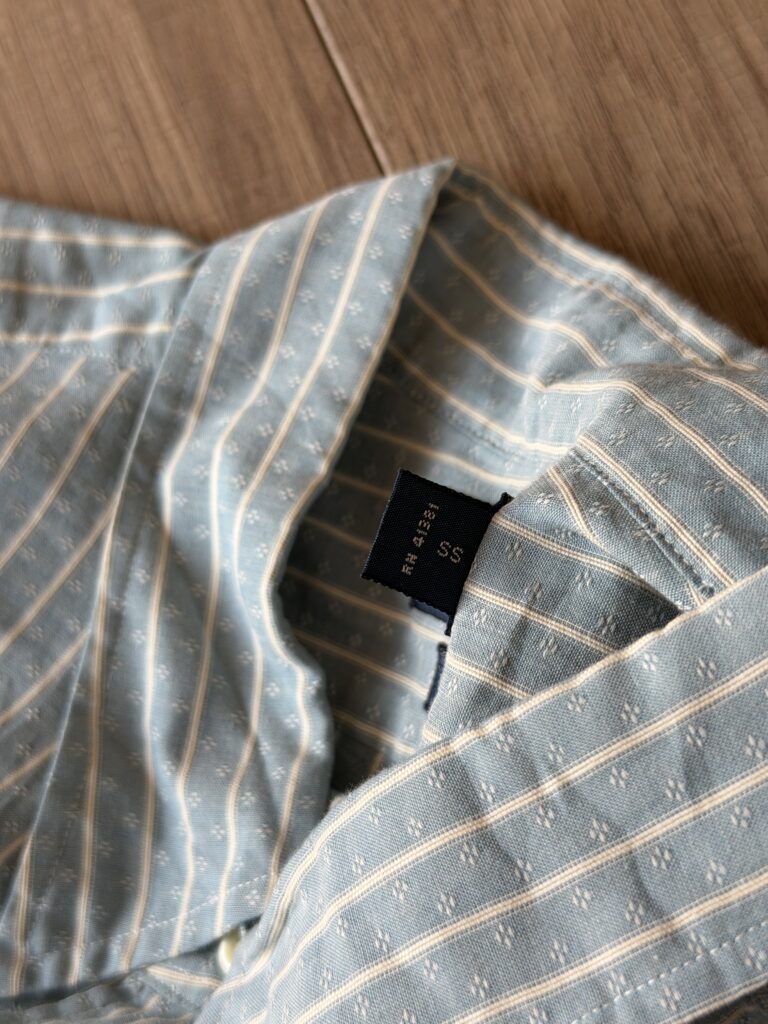 Camicia Polo Ralph Lauren Uomo XL fantasia righe Verde acqua Bianco Cotone Manica Lunga