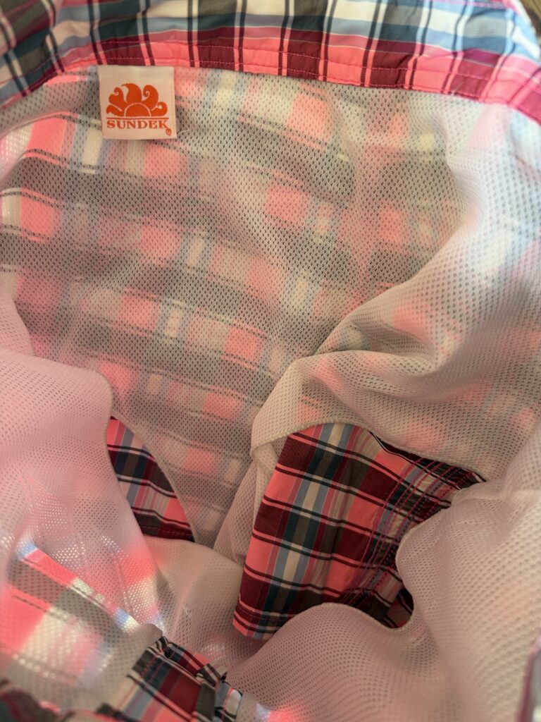Costume Sundek Uomo S Quadri Rosa fluo Bianco Azzurro Sintetico Pantaloncini Shorts Bagno