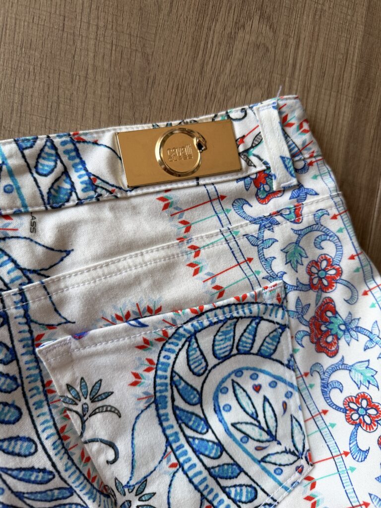 Pantaloni Roberto Cavalli Donna 46 IT – 41 FR ( 41 cm ) L fantasia Multicolore Cotone